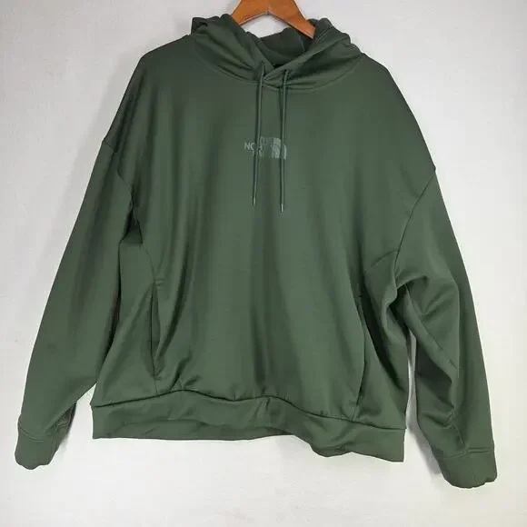 The North Face Hoodie Mens XXL Sweatshirt Pullover Logo Green Winter Cold Fall - Picture 6 of 12